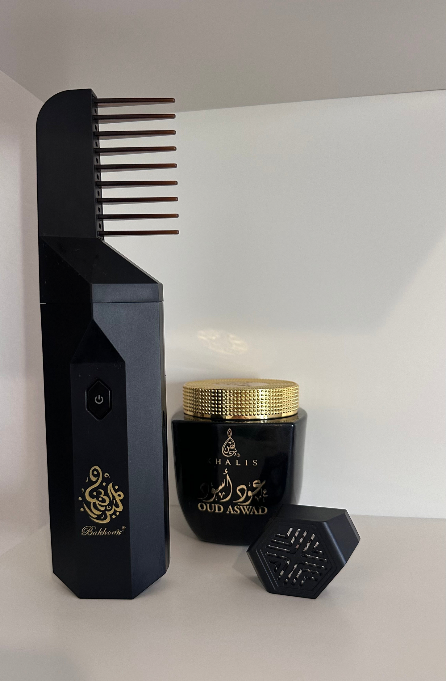 Encensoir Électrique Portable 2 en 1 – Bakhoor pour Cheveux et Parfum d’Ambiance – Coloris Noir Élégant