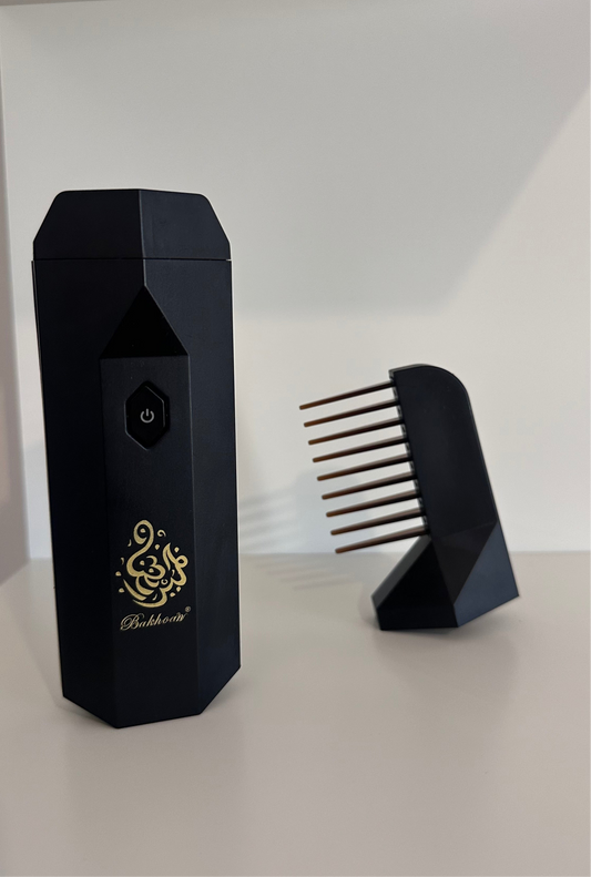 Encensoir Électrique Portable 2 en 1 – Bakhoor pour Cheveux et Parfum d’Ambiance – Coloris Noir Élégant
